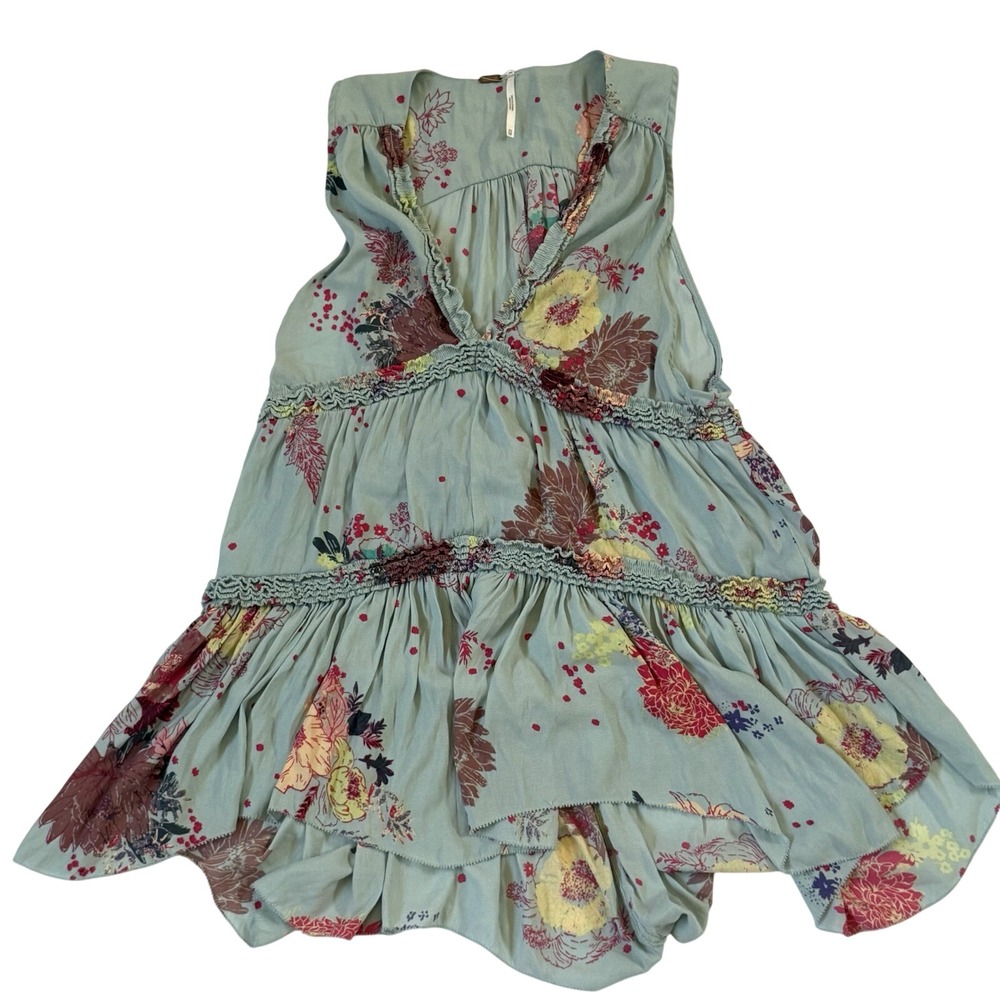 Free People Women's haze Floral sleeveless tonic Top Size XS